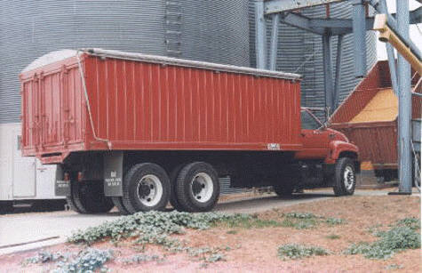 Scott grain body on Chevrolet commercial trucks